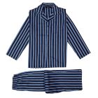 Сатиновая пижама с синими полосками