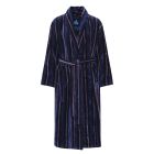 NAVY GRAY Velour bathrobe 
